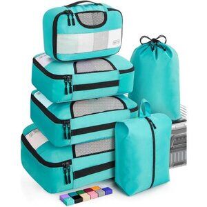 6 Set Packing Cubes for Suitcases, Travel Essentials for Carry on Luggage